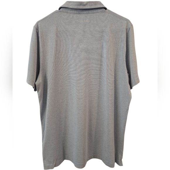 TRAVIS MATHEW PIMA COTTON BLEND  HEATHERED BLUE POLO SHIRT. SIZE LARGE. - Picture 2 of 9